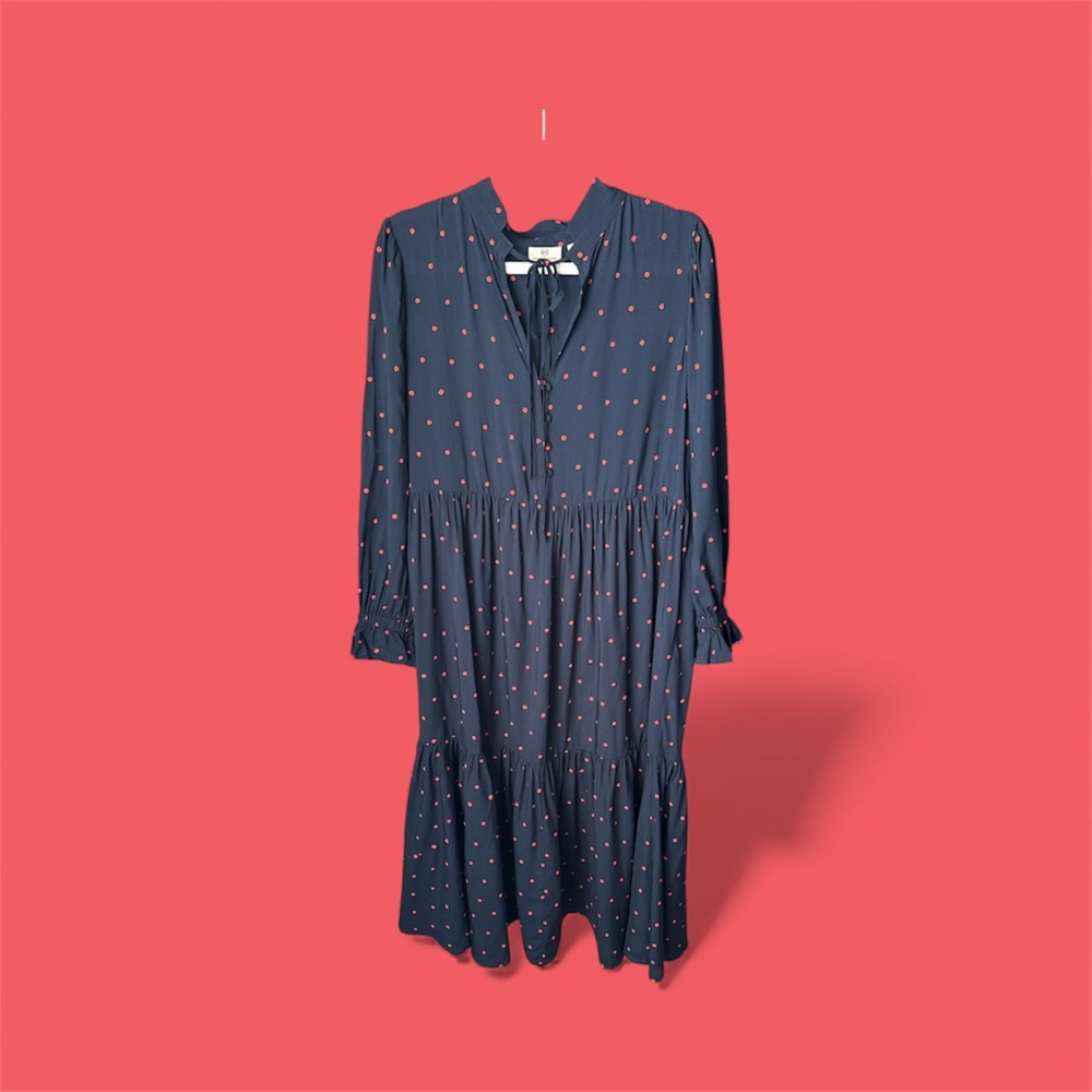 AG Adriano Goldschmied Navy Long Sleeve Dress